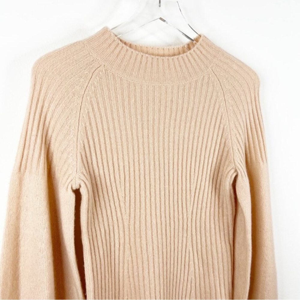 7 For All Mankind Balloon Sleeve Cashmere Blend Sweater XS Pink - Picture 6 of 6